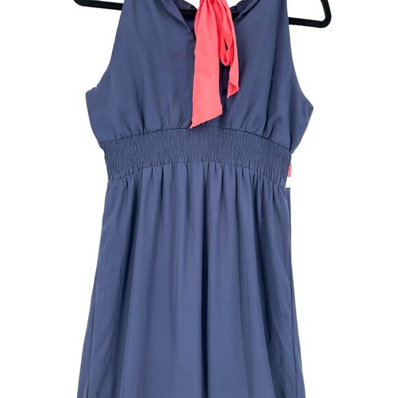 Judith March Maxi Dress Womens Size‎ Large Rope Neck Tie Band Ruffle Boho - Picture 11 of 13